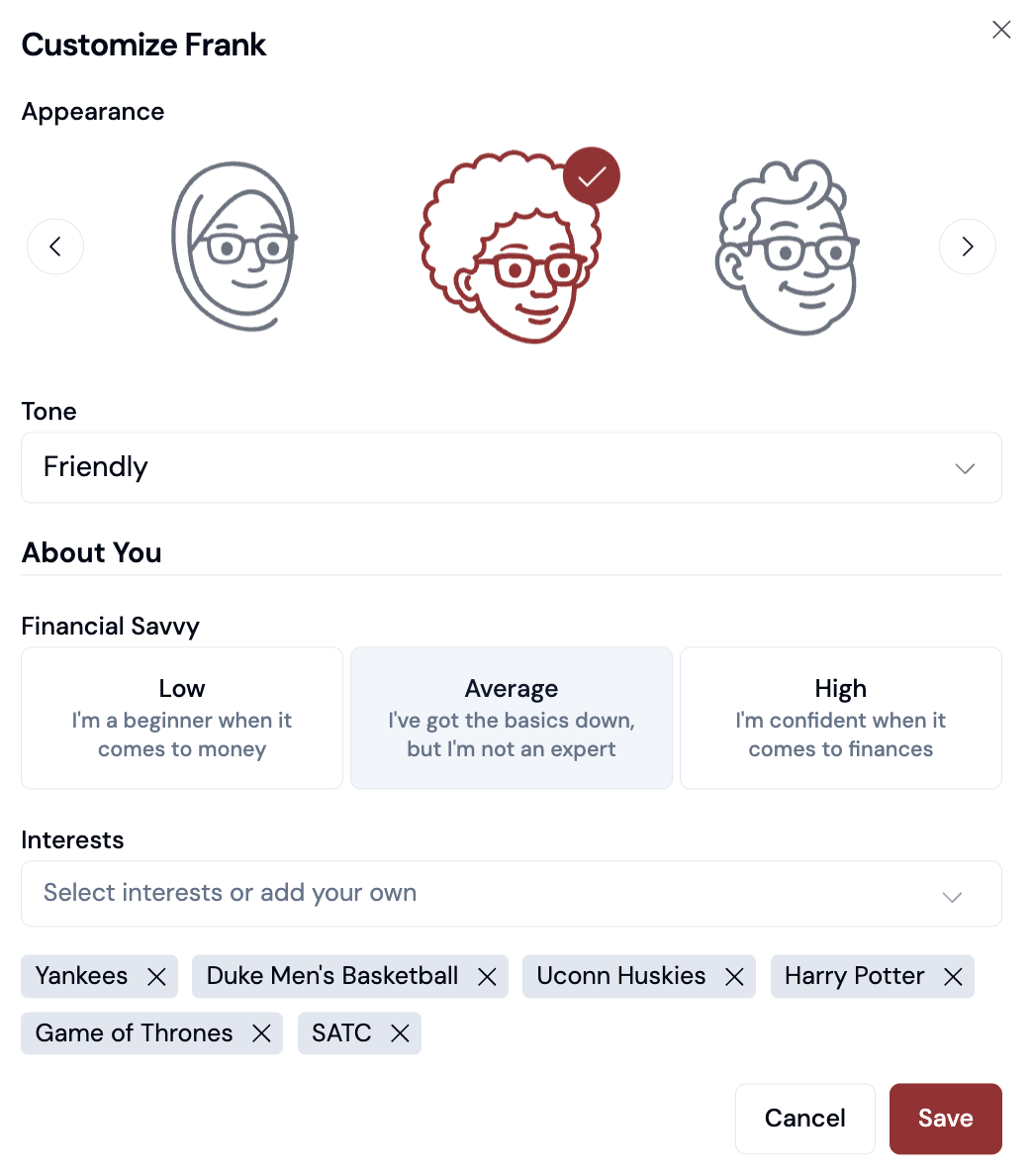 Tons of ways to customize Frank