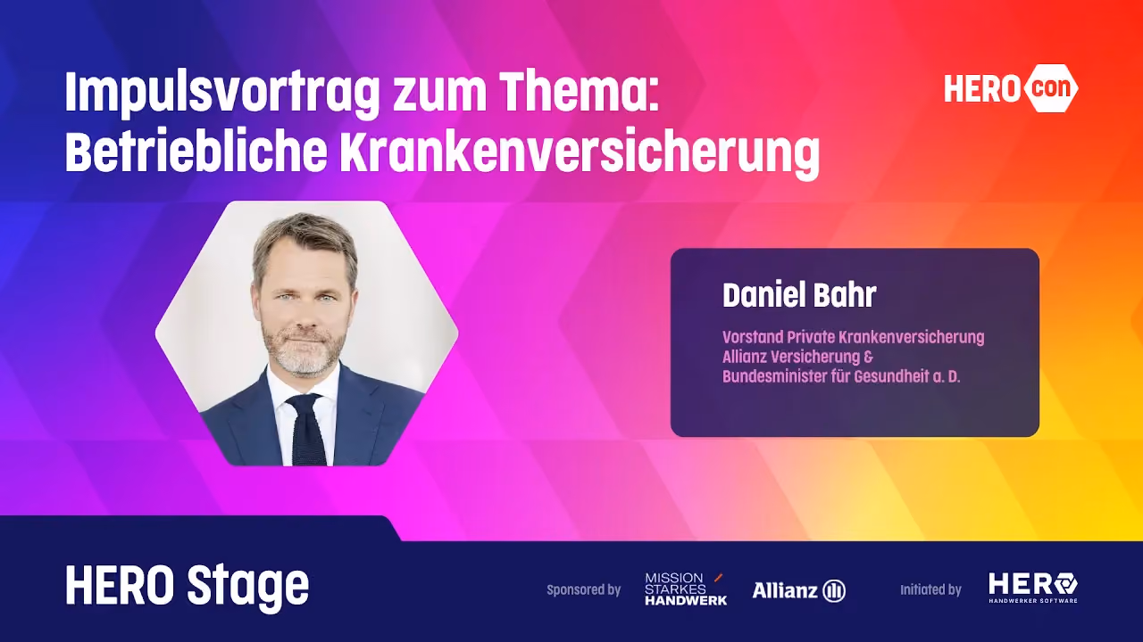 Vorschaubild des Vortrags "Die betriebliche Krankenversicherung als Schlüsselstrategie"
