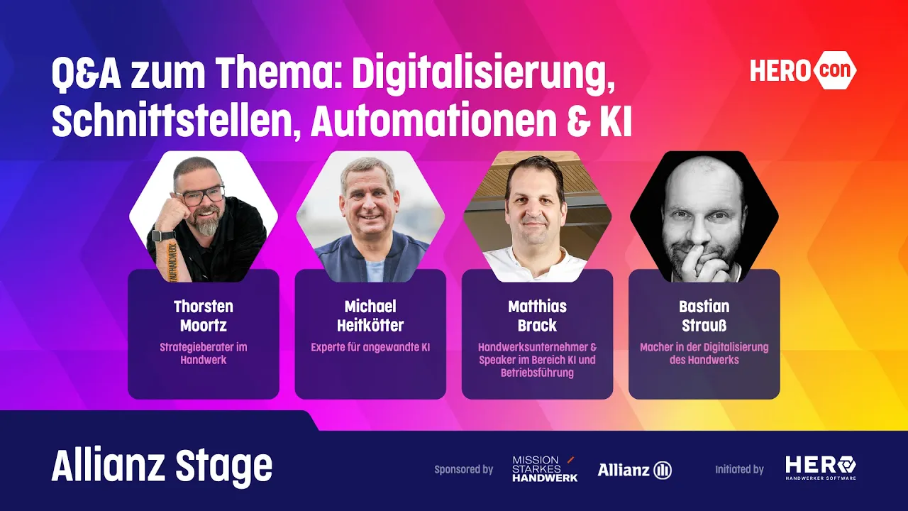 Vorschaubild zum Talk Q&A zu Digitalisierung, Schnittstellen, Automationen & KI