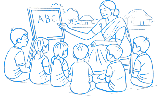 Teacher teaching kids Icon