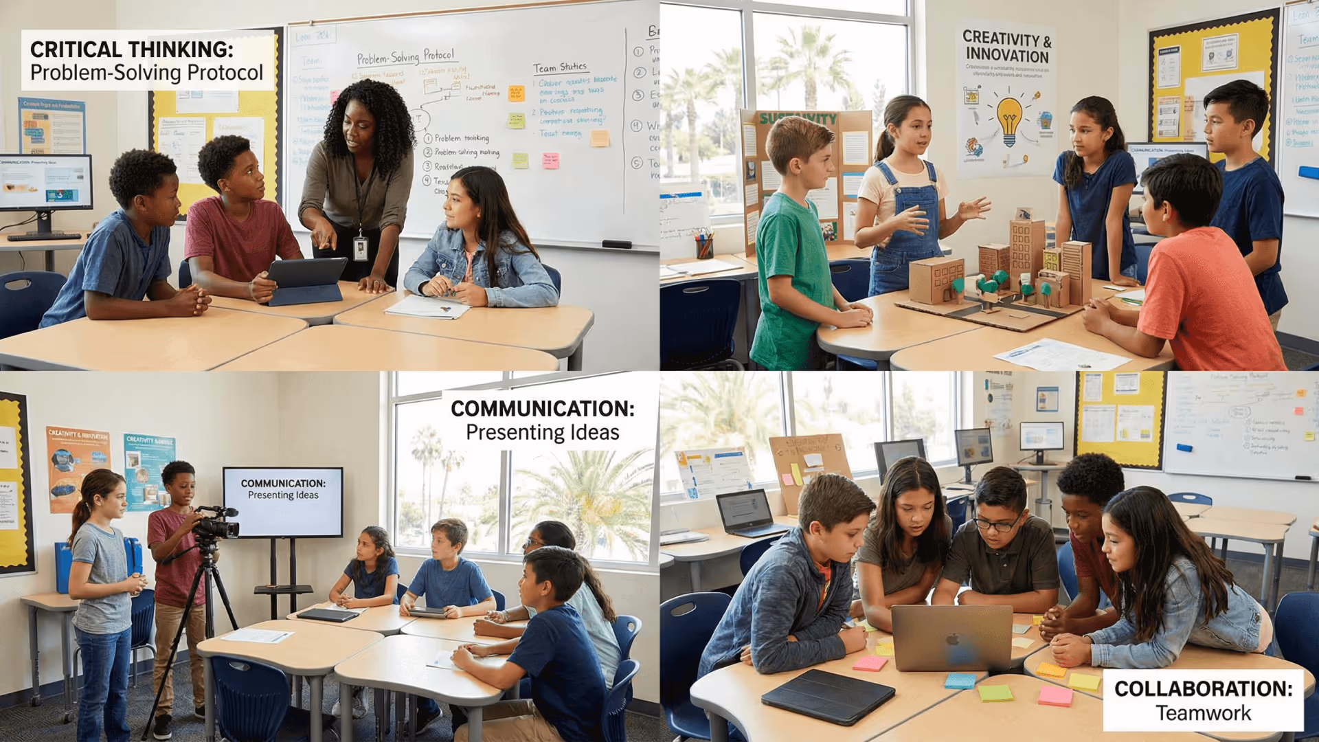 Four C’s lesson quality lens with 40-point calibration for K–12 engagement