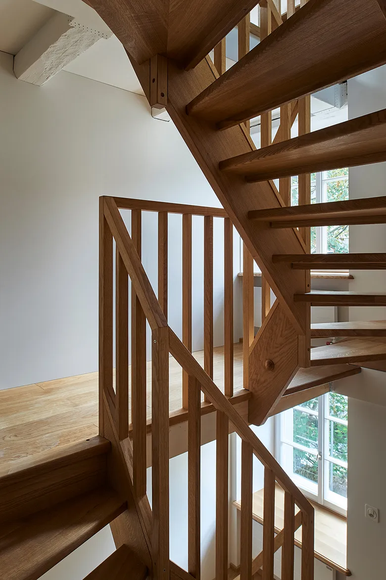 Renovierter Treppenaufgang.