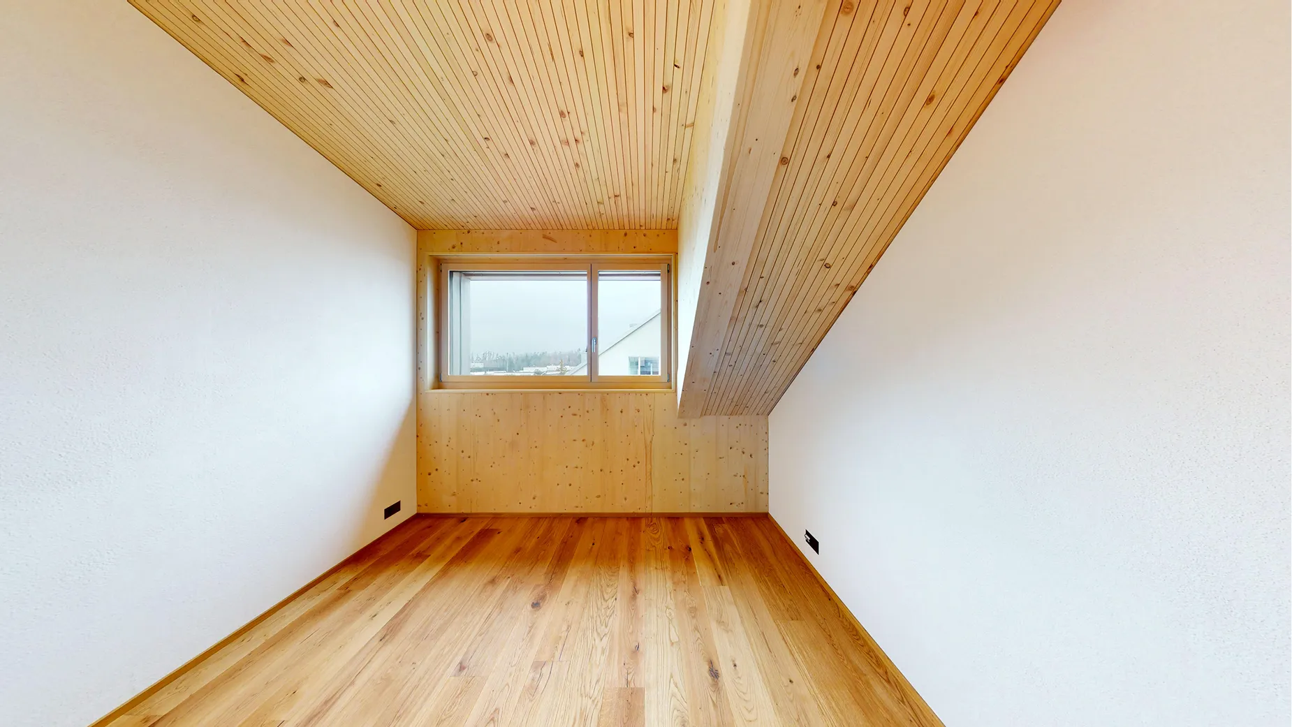 Modernisiertes Schlafzimmer.