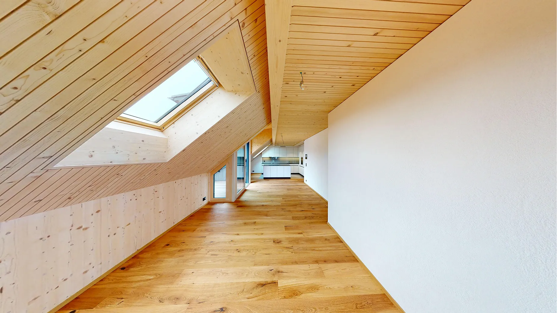 Modernisiertes Schlafzimmer.