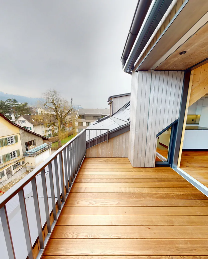 Modernisierter Balkon.