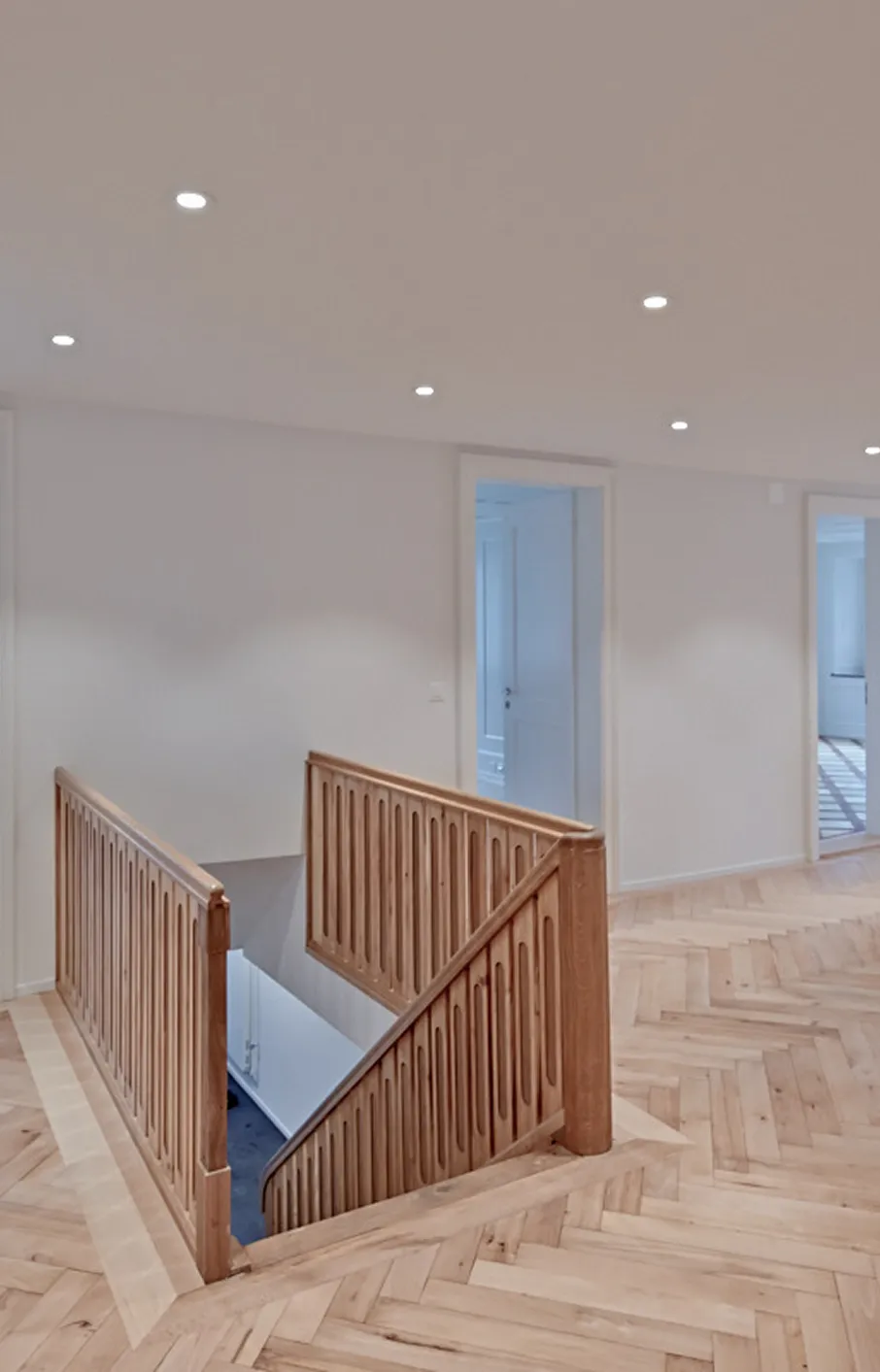 Modernisierter Treppenaufgang.