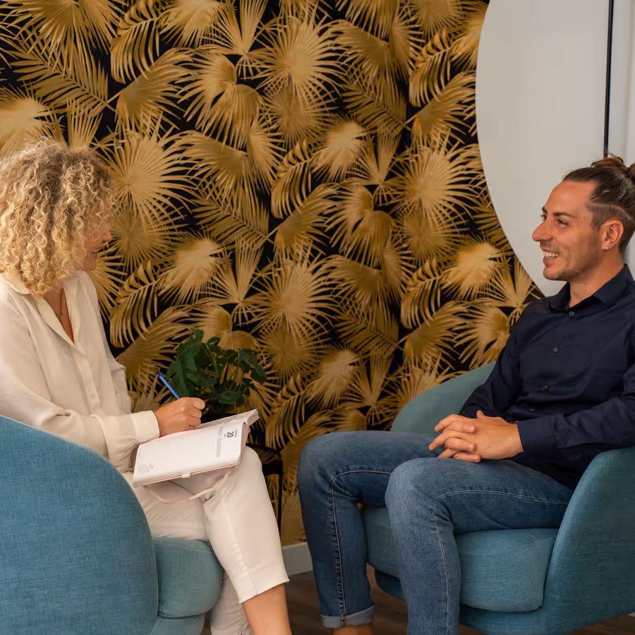An individual session with a client