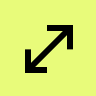 Black diagonal arrow pointing from bottom left to top right on a light green background.