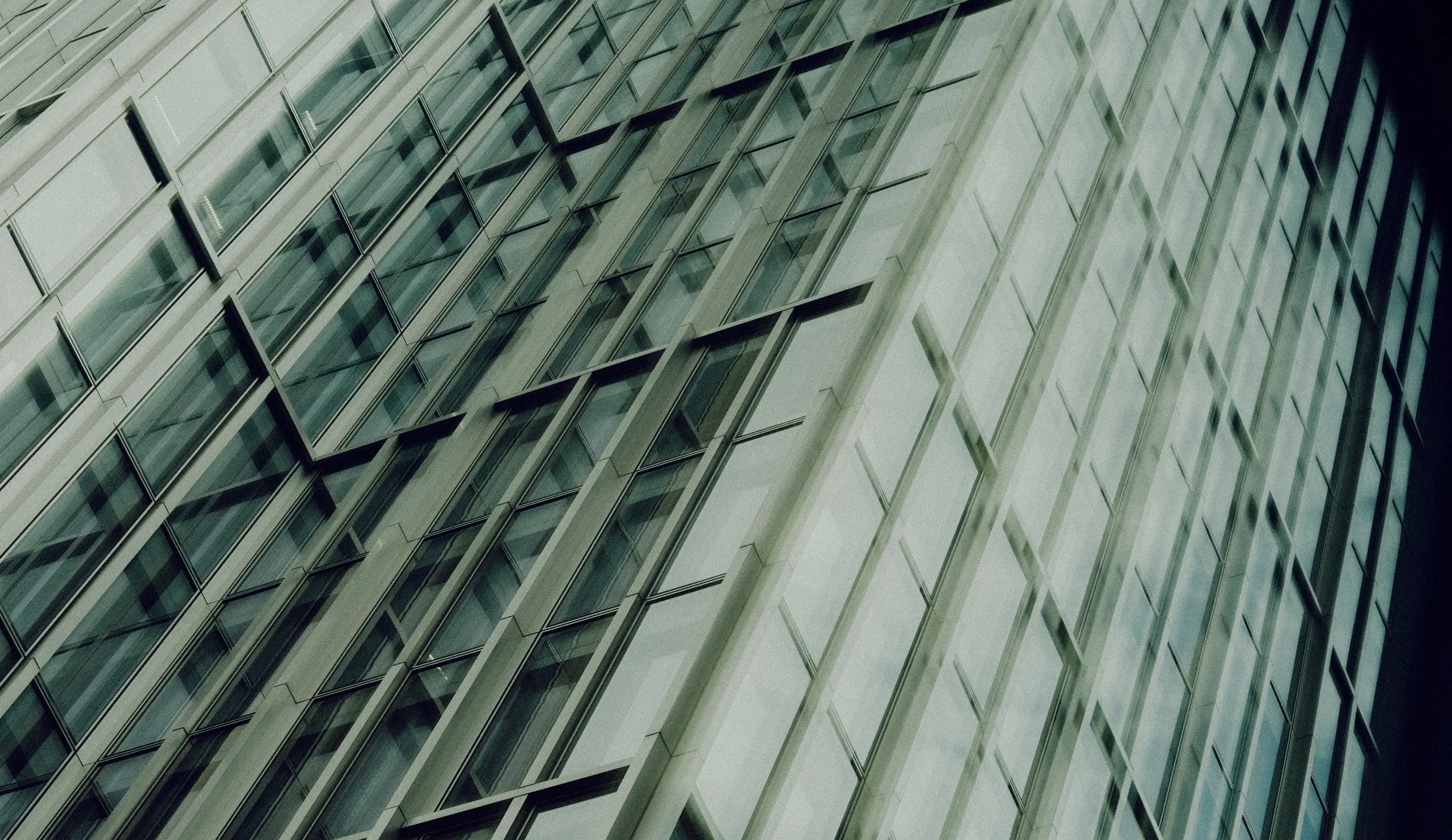 Skyscraper glass fassade in the heart of frankfurt