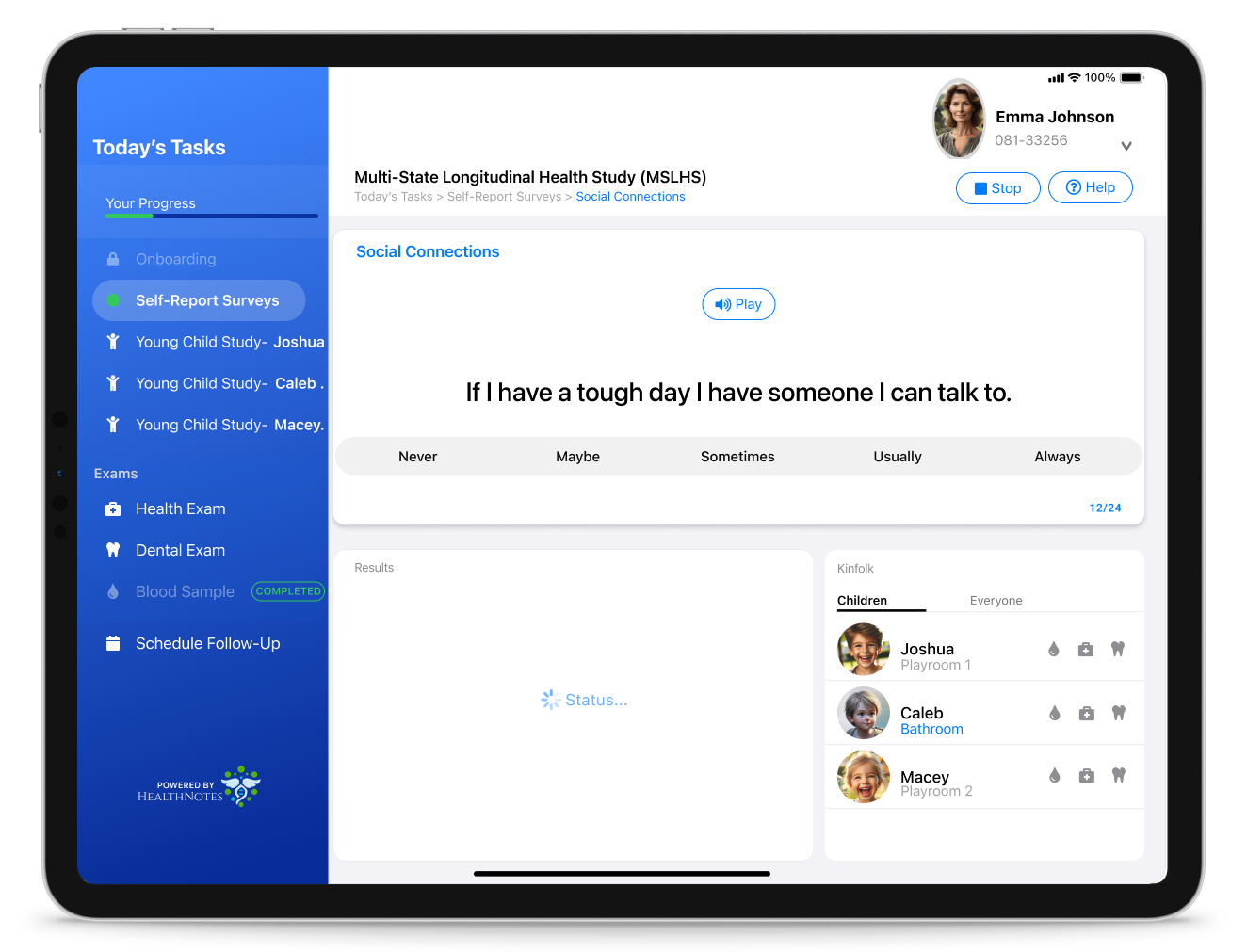 [interface] image of a tablet showing a saas product interface (for an ai saas company)