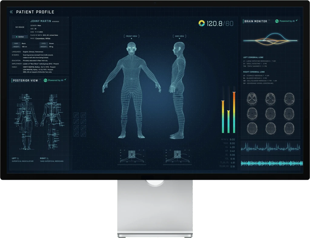 [interface] image of a tablet showing a saas product interface (for an ai saas company)