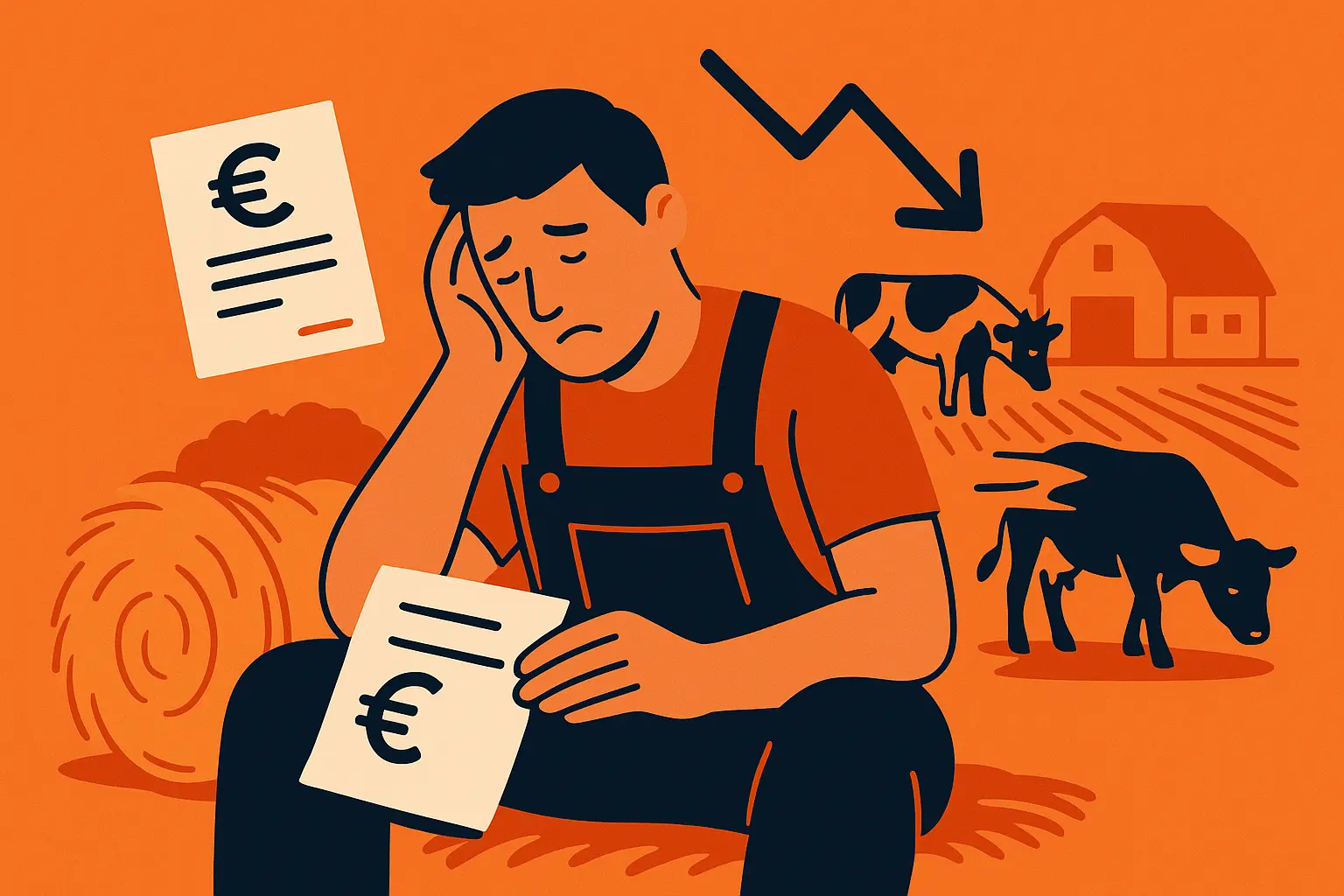 Mitarbeiter finden Handwerk Agrar und Landwirtschaft Erschöpfter Landwirt