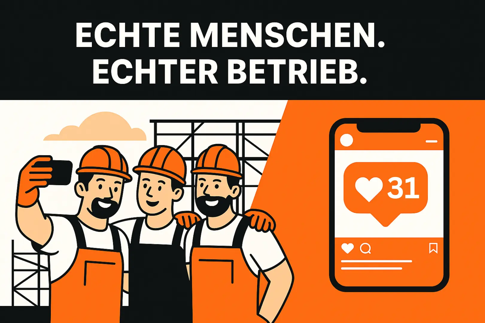 Social Recruiting Handwerk Gerüstbau Authentizität gewinnt
