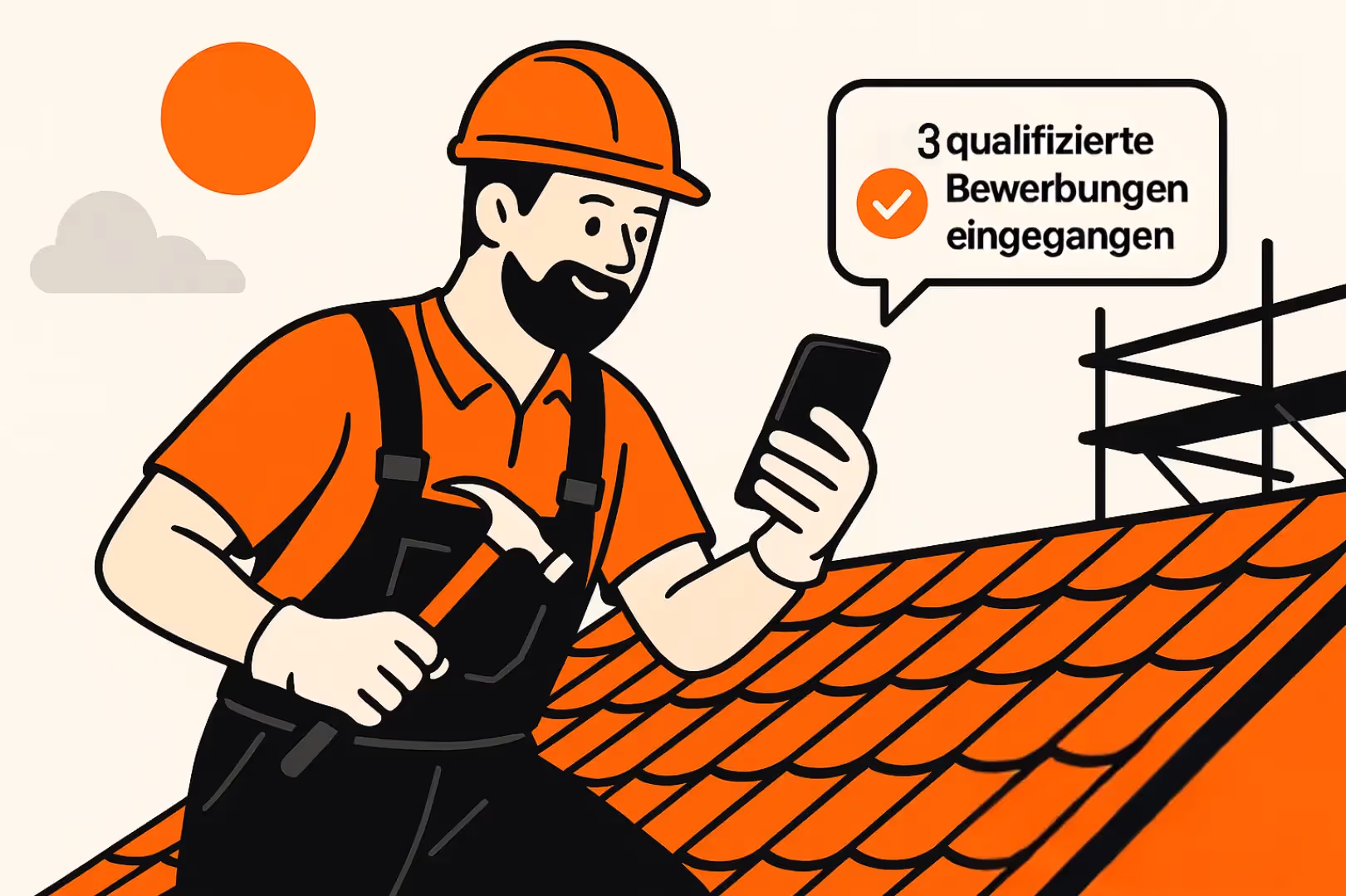 Headhunter Handwerk Dachdecker qualifizierte Bewerbungen eingegangen