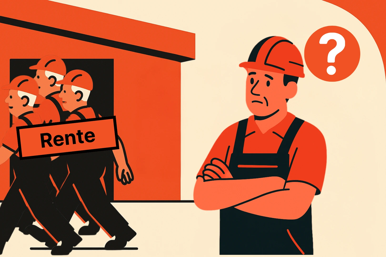 Recruiting Handwerk Logistik – Illustration Demografischer Wandel in der Logistikg