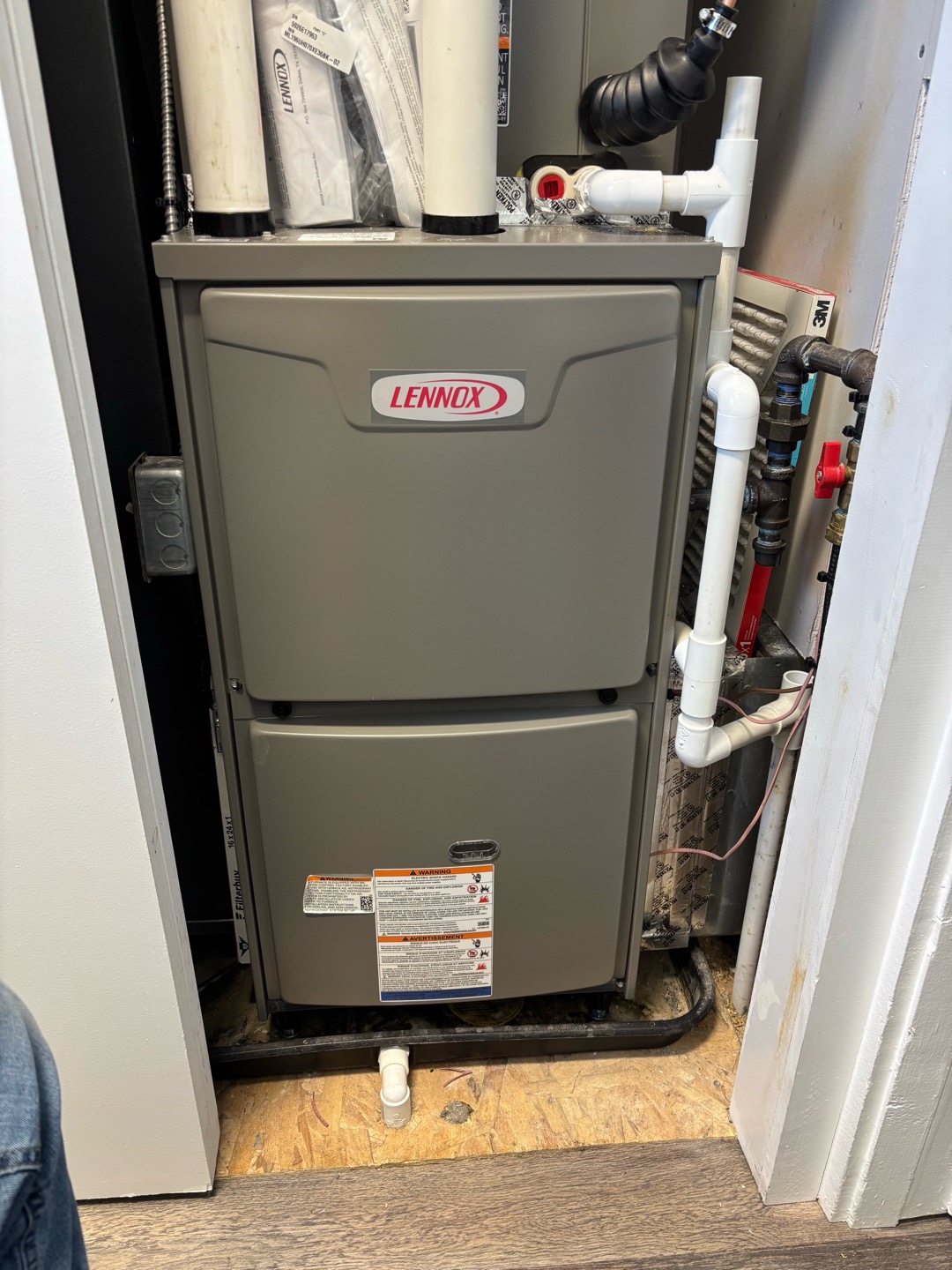 Furnace installation by the Kindle and C. Carlin team