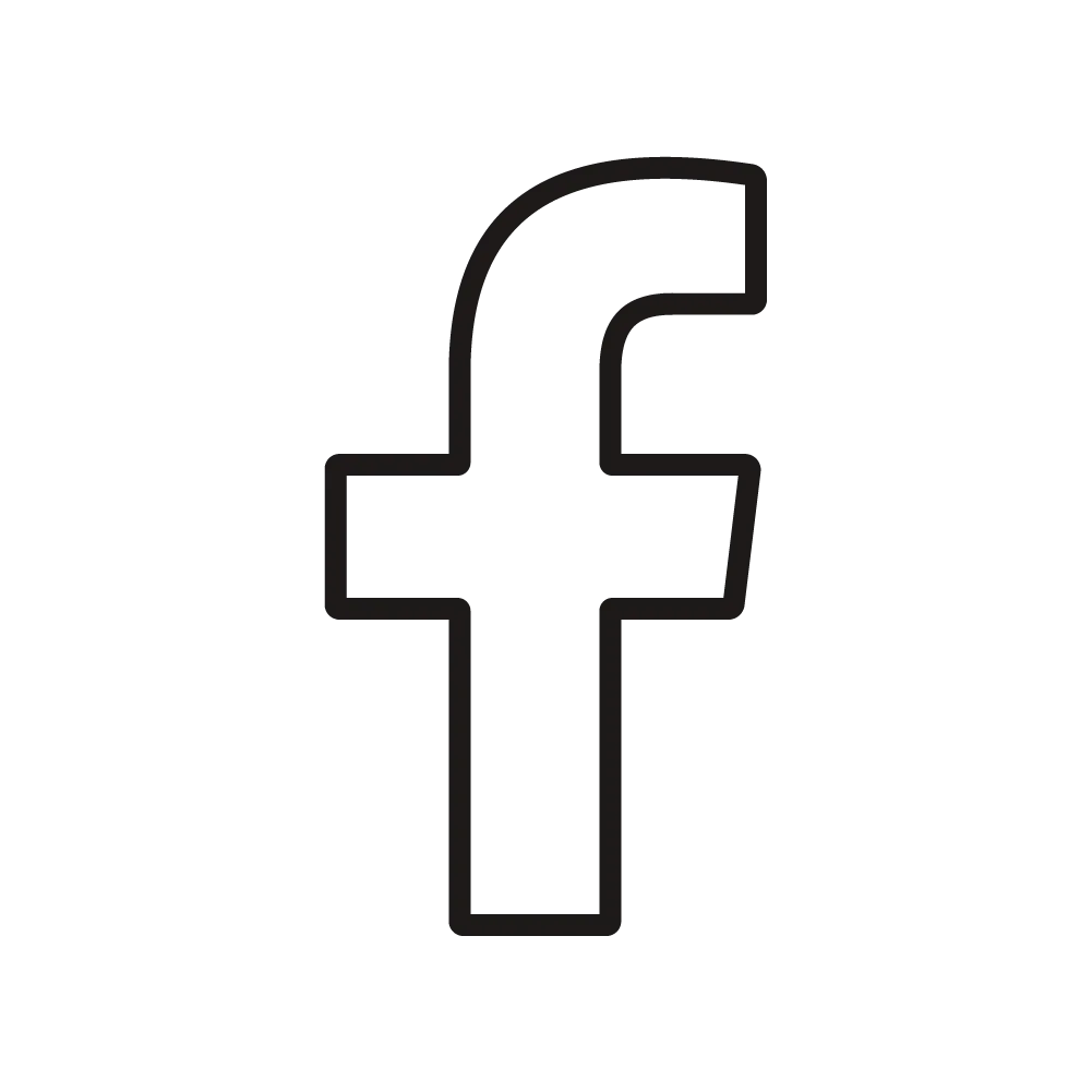 A custom icon of Facebook for Popmenu's new brand identity of year 2023