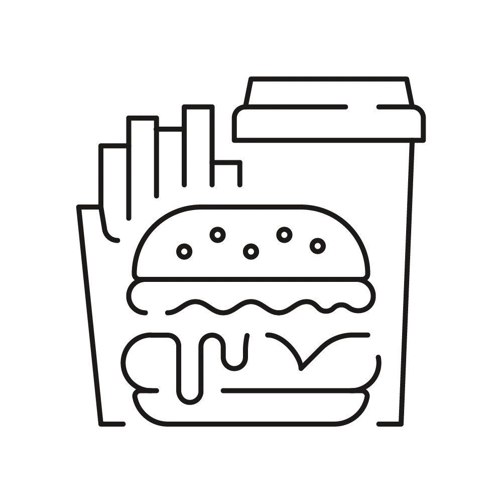 Popmenu custom fast food quick service restaurant icon food