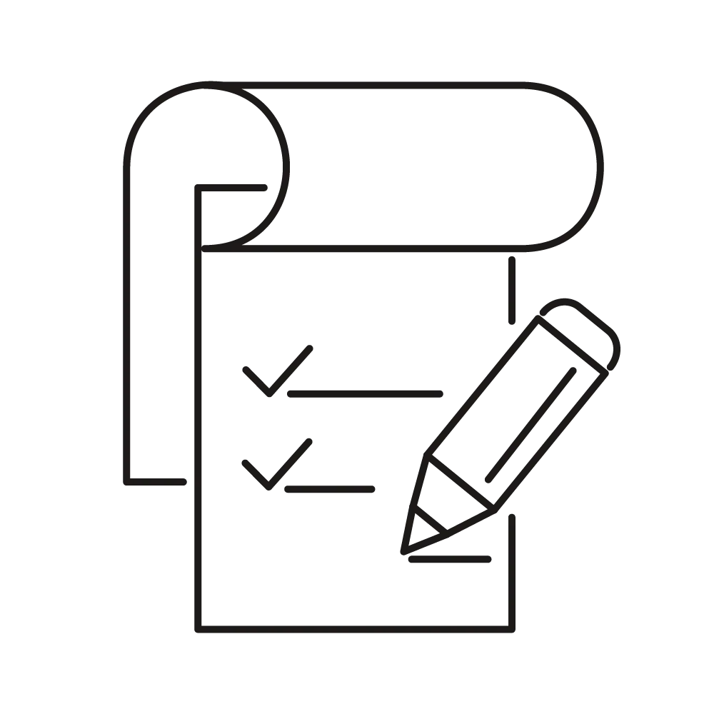 Popmenu list icon in black