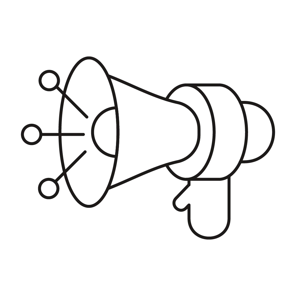 Popmenu AI marketing icon with microphone.