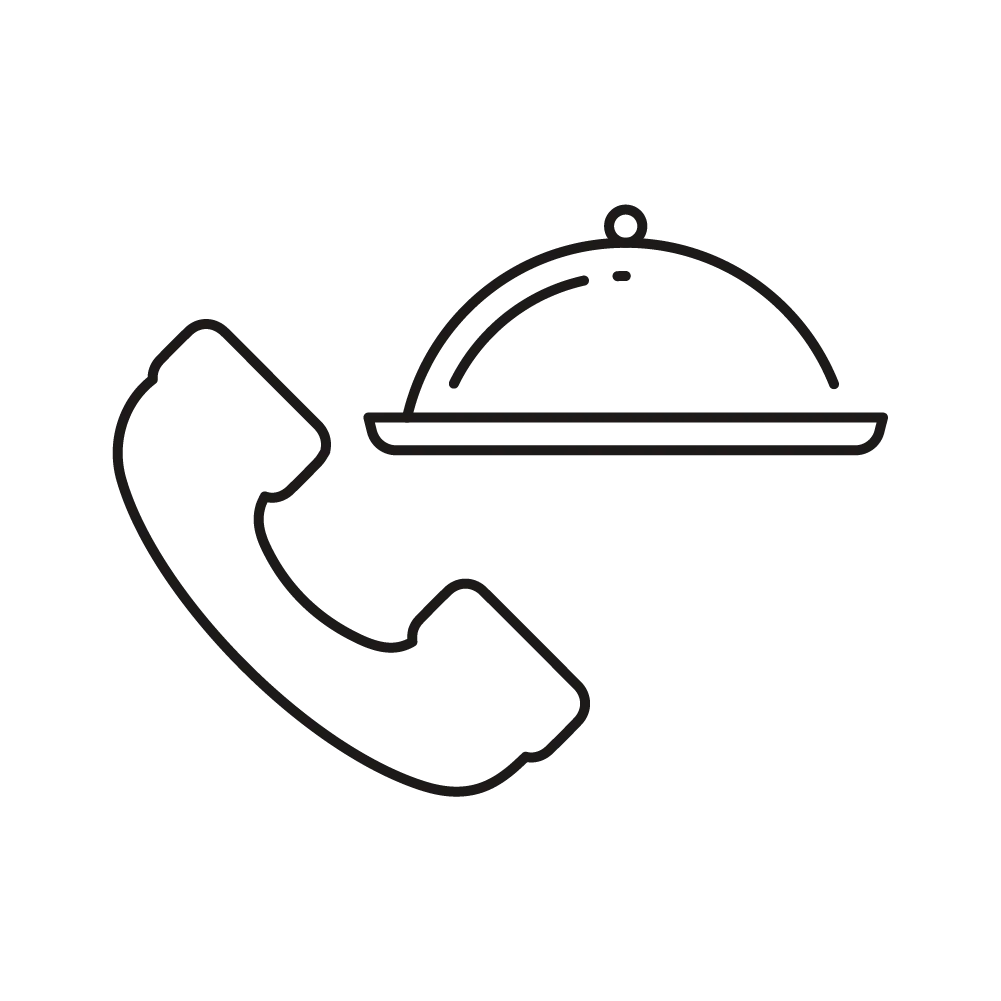 Popmenu reservation icon in black