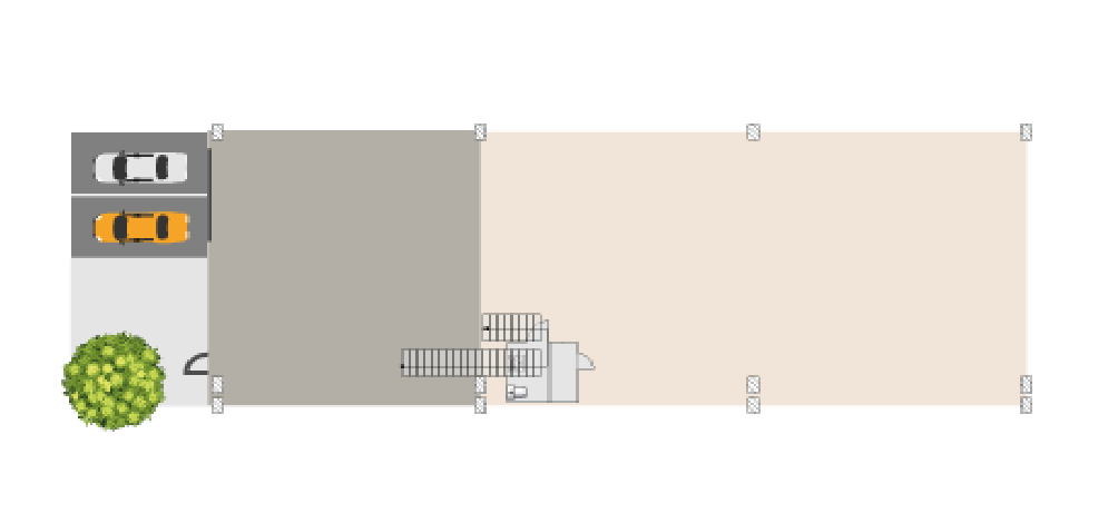 Modelo bodega tipo A con altillo y dos estacionamientos