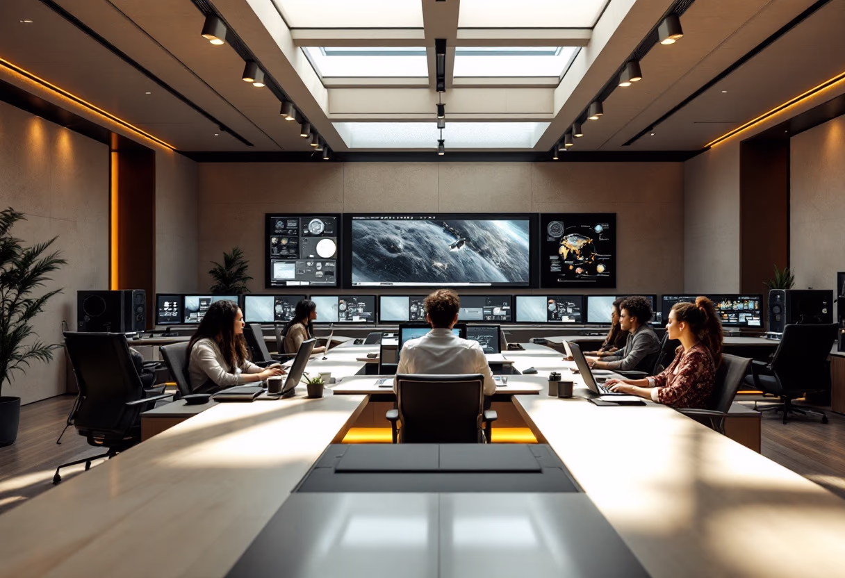 image of mission control room (for a space tech)