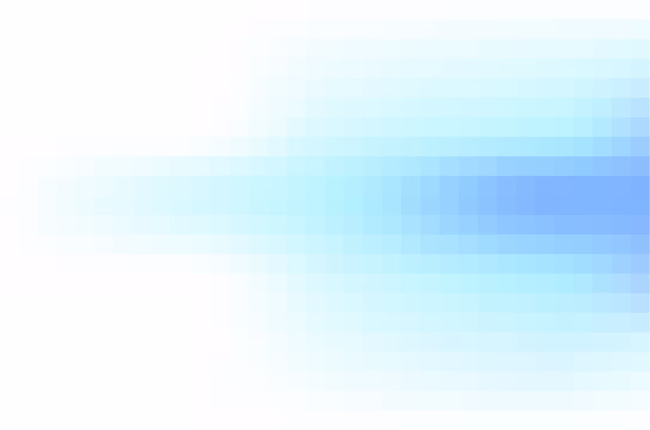 Abstract pixelated blue arrow pointing to the right on a white background.