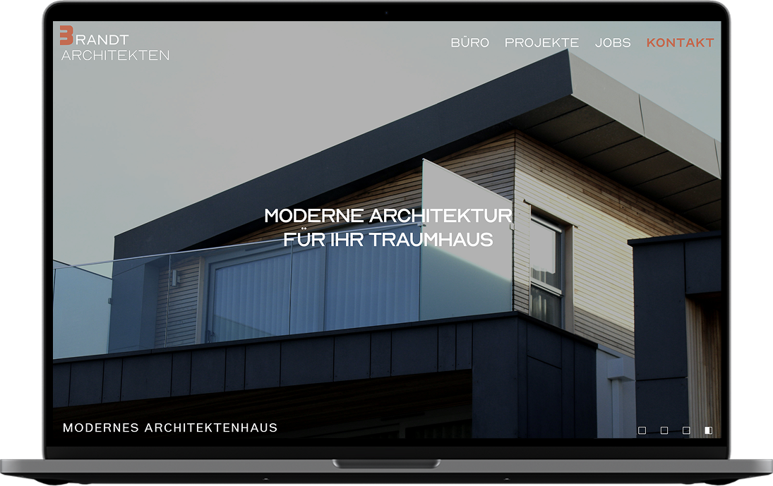 Website des Kunden Brandt Architekten