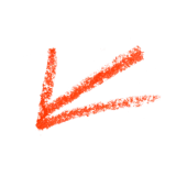 Red hand-drawn arrow pointing diagonally down and to the left.