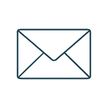 Simple line drawing of a closed envelope symbolizing email or messaging.