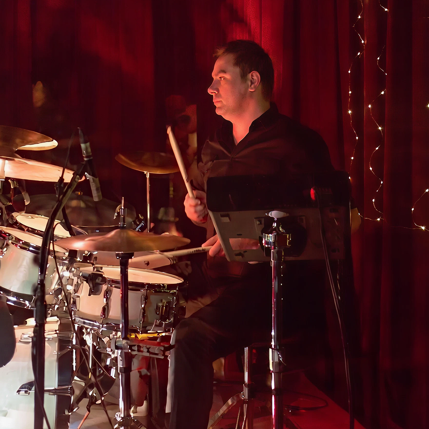 Drummer and leader of Barev Band