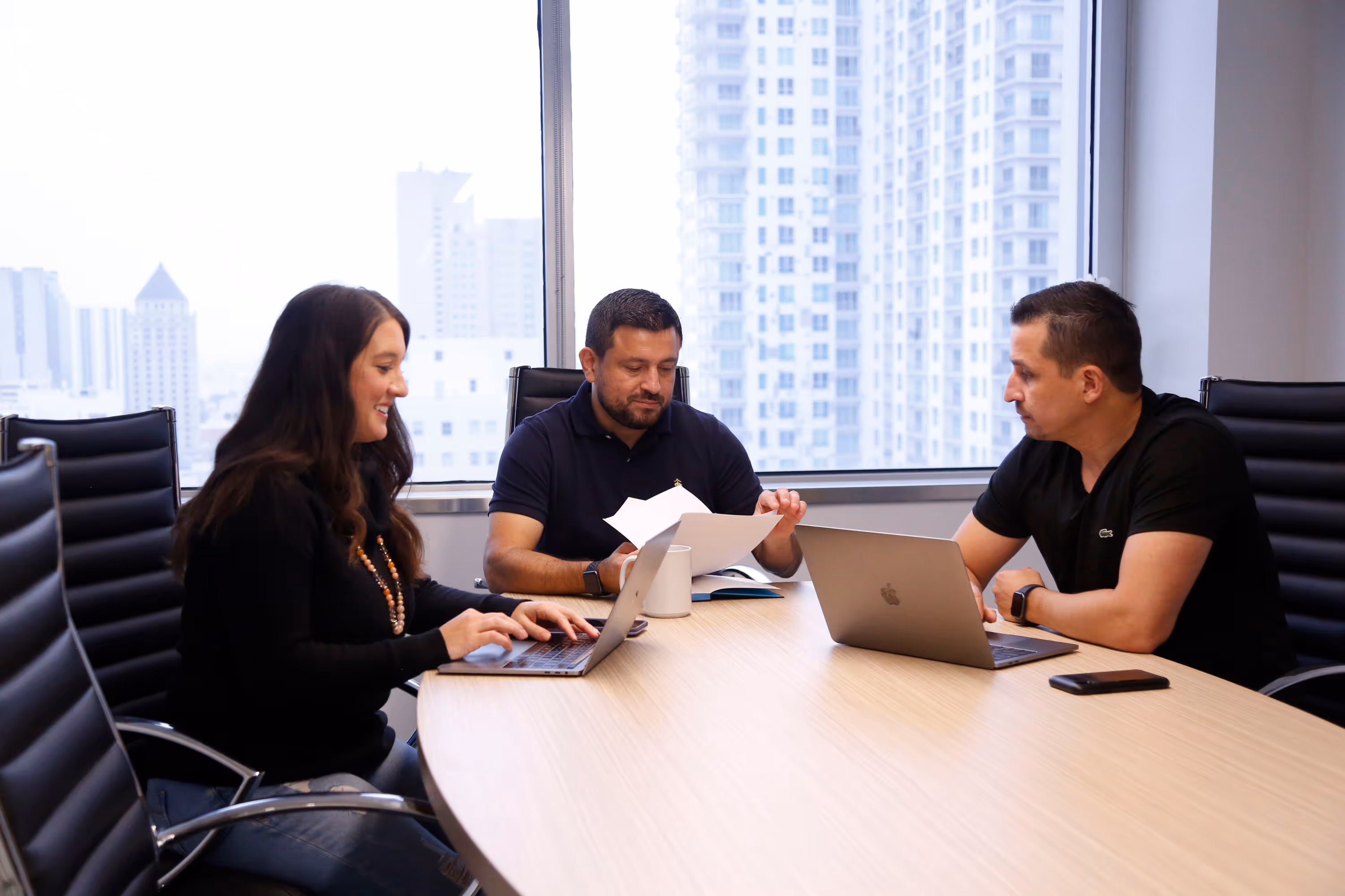 Haku team working at the office
