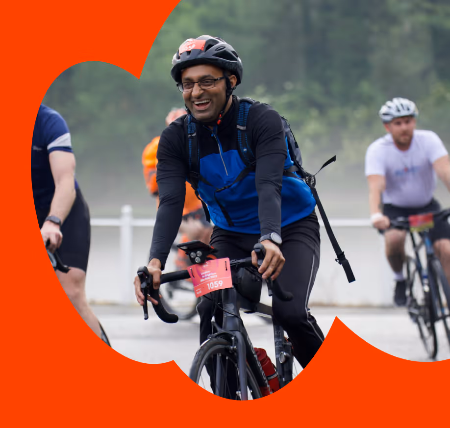 Man riding bike
