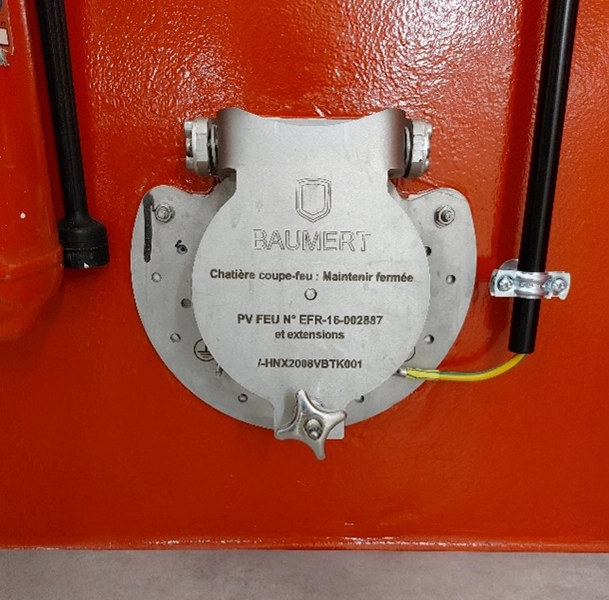 chatière coupe-feu étanche à l'air pour passage de câbles