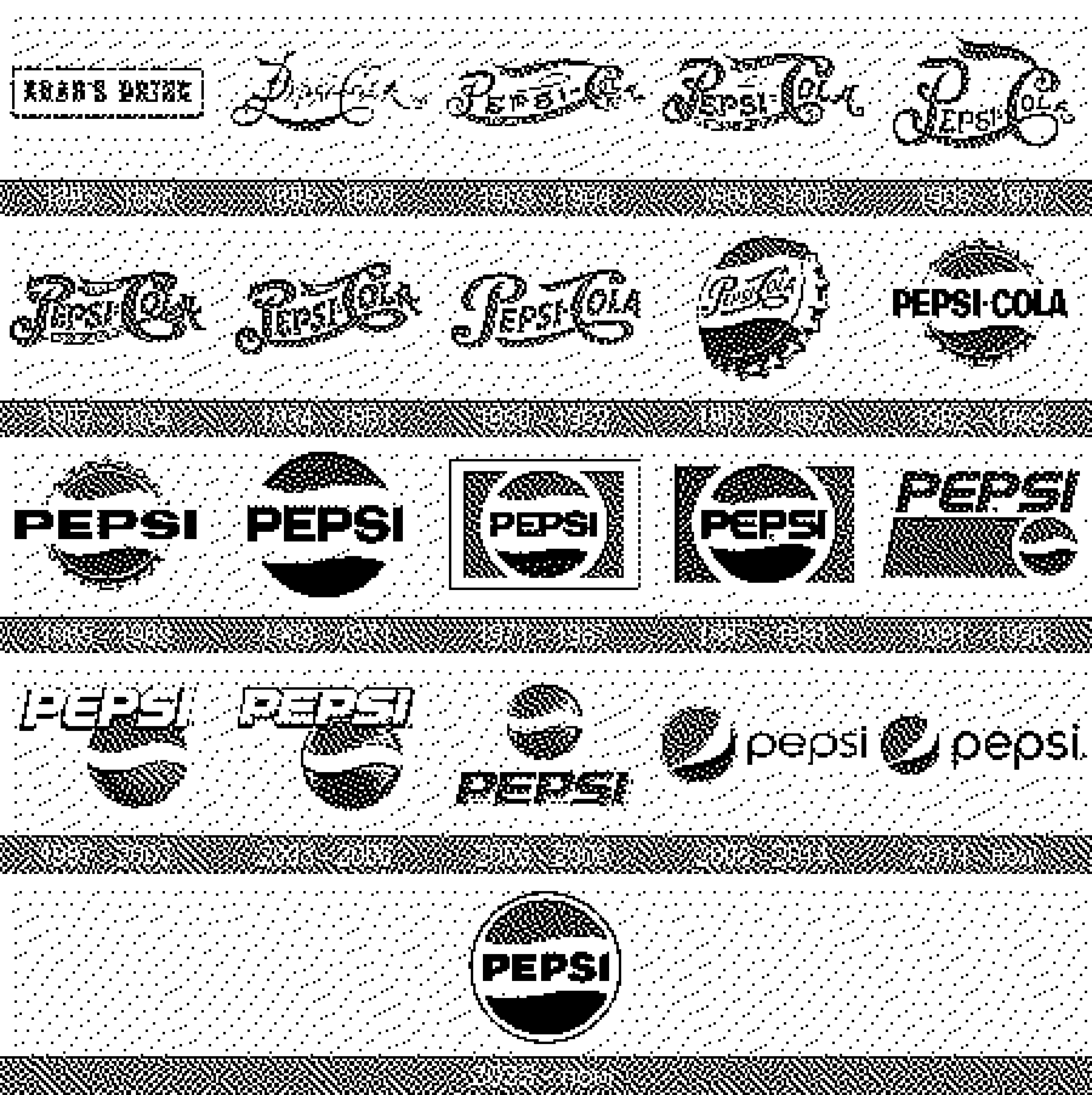 Various Designers, Pepsi Logo Designs, 1893– Now