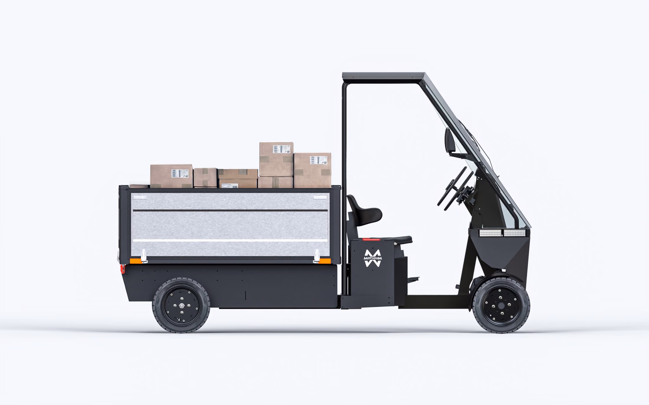 Mothium Pick-Up loaded with crates
