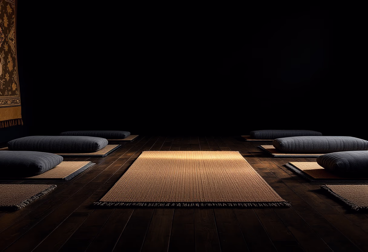 image of teaching space for a buddhist monastery