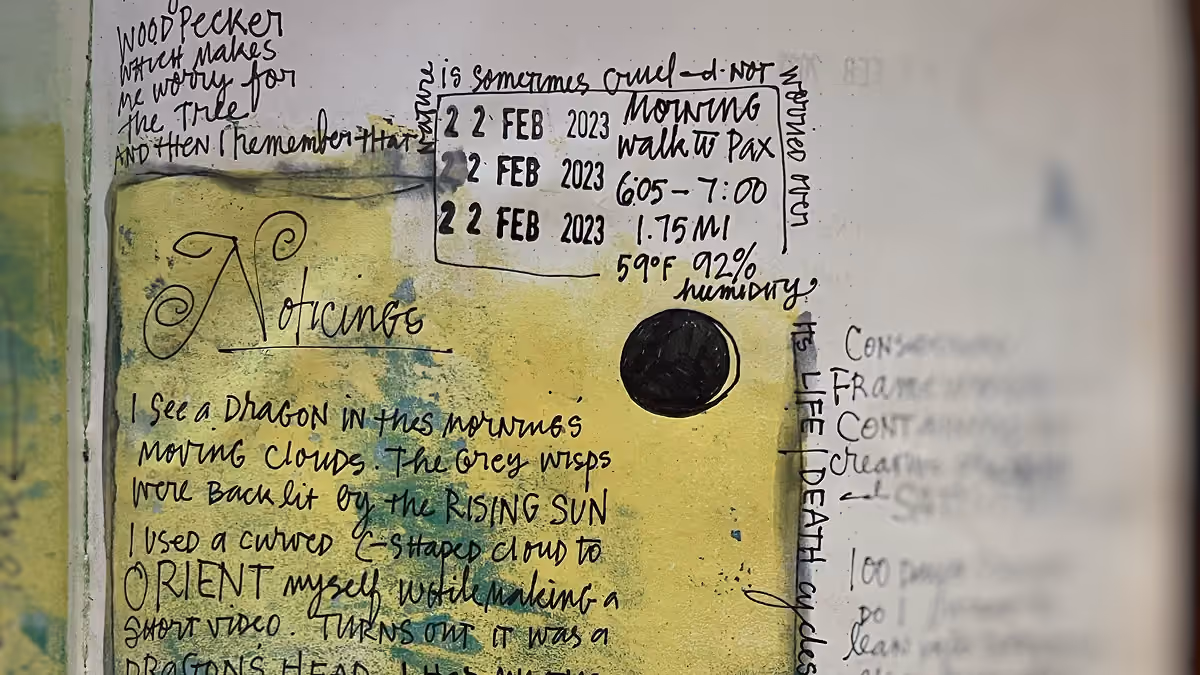 A page from Betsy's visual journal