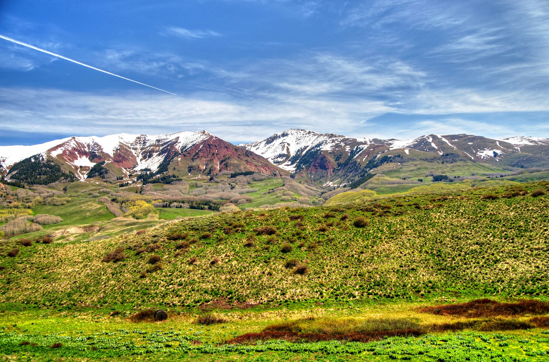 Mountain and Meadows Near Crested Butte Colorado - 1039
Crested Butte is a small Colorado Rocky Mountain town located about thirty miles north of Gunnison on state route 135.
