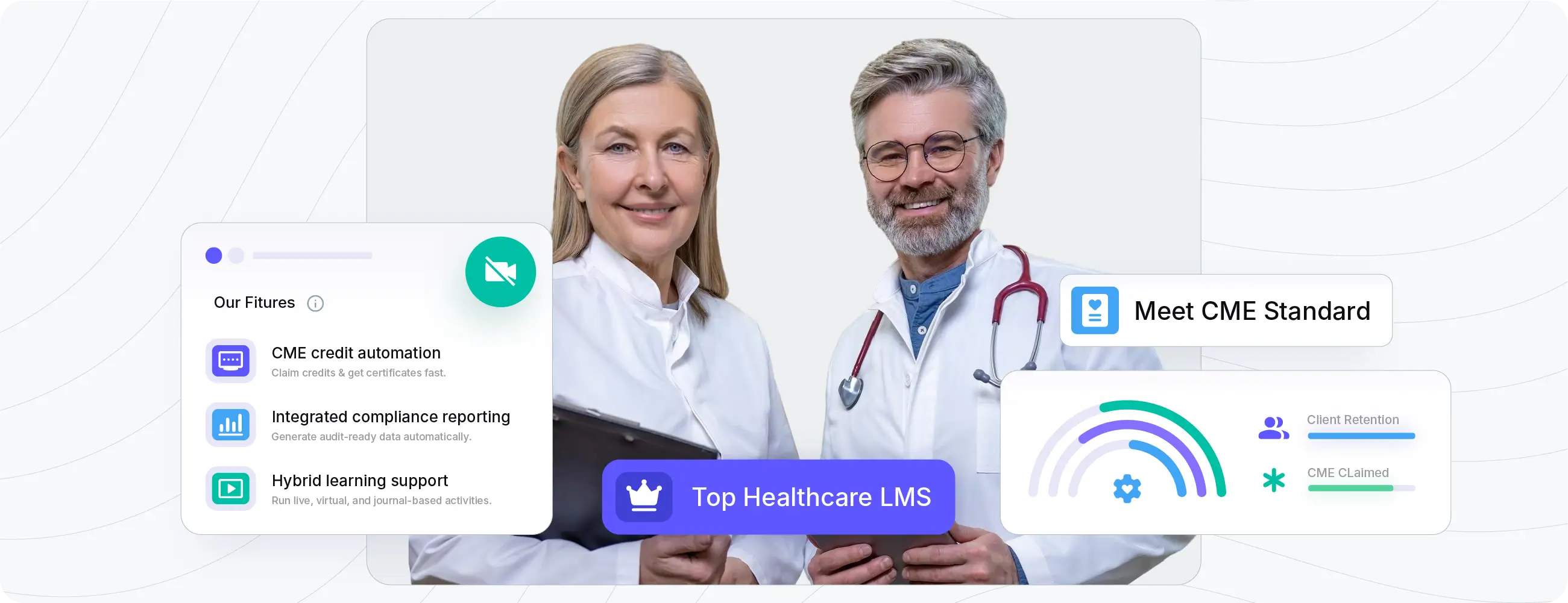 Hero section of Oasis LMS site