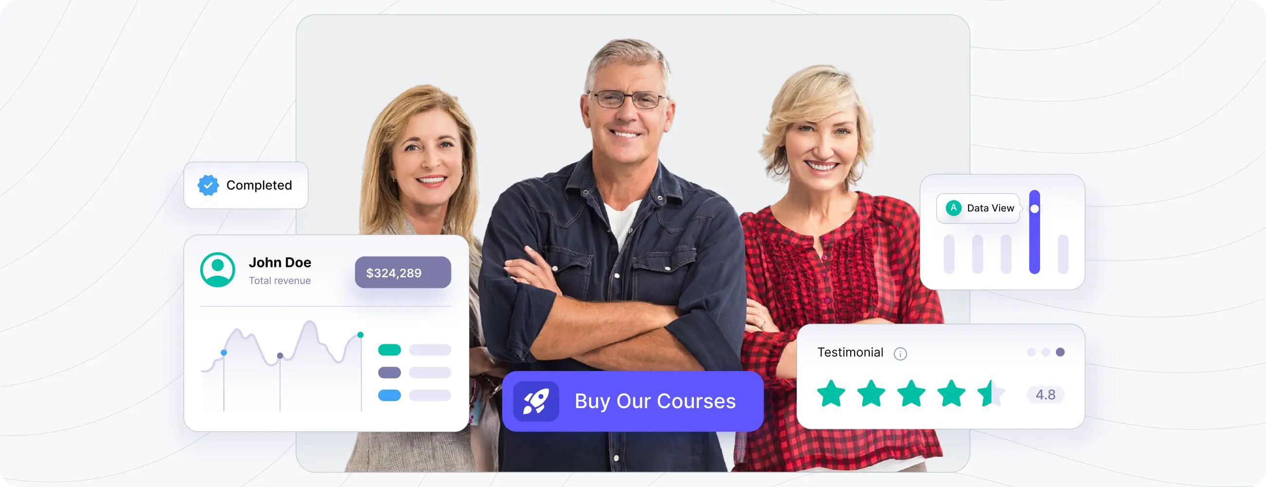 Hero section of Oasis LMS site