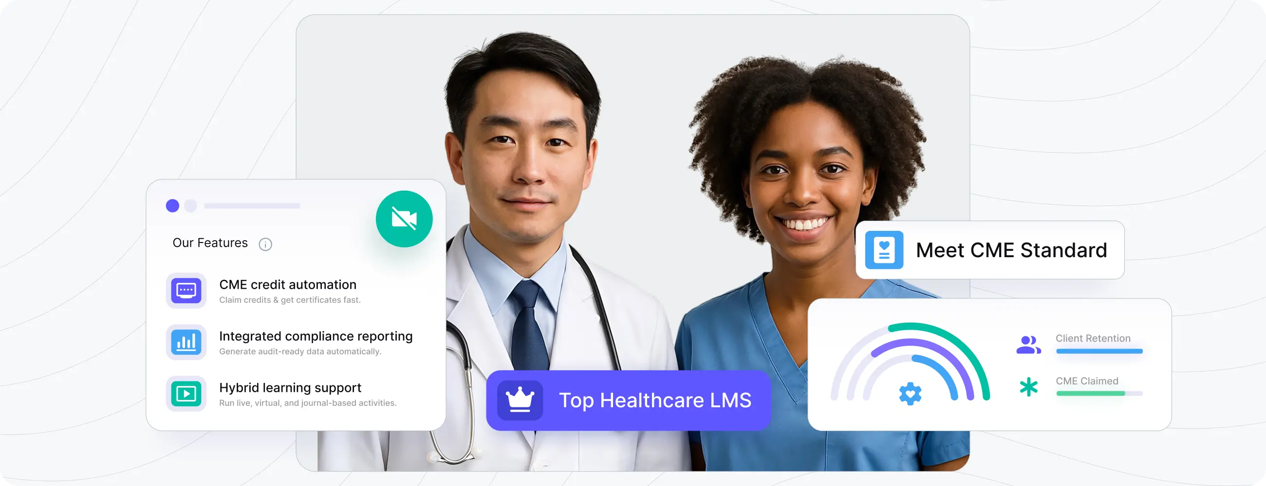 Hero section of Oasis LMS site