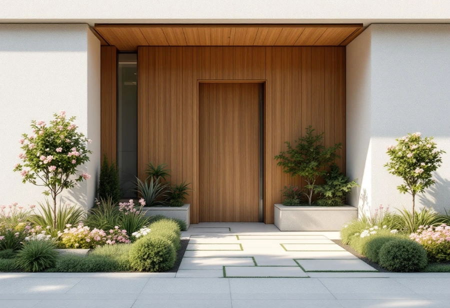 Modern luxury home entryway representing stress-free property purchase journey with Monarch Buyers Agents