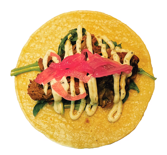 One of our delicious tacos. Join us for $2 Tacos on Taco Tuesdays at Madi's!