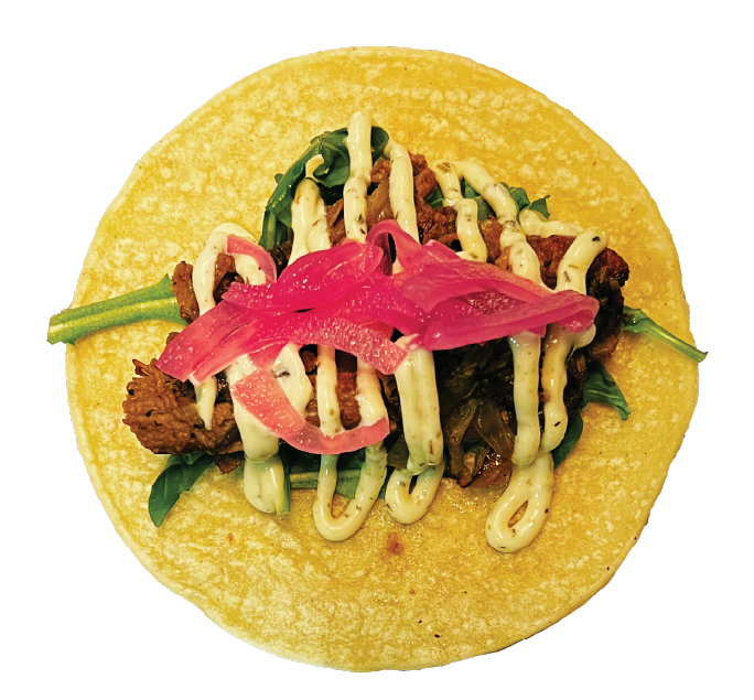 One of our delicious tacos. Join us for $2 Tacos on Taco Tuesdays at Madi's!