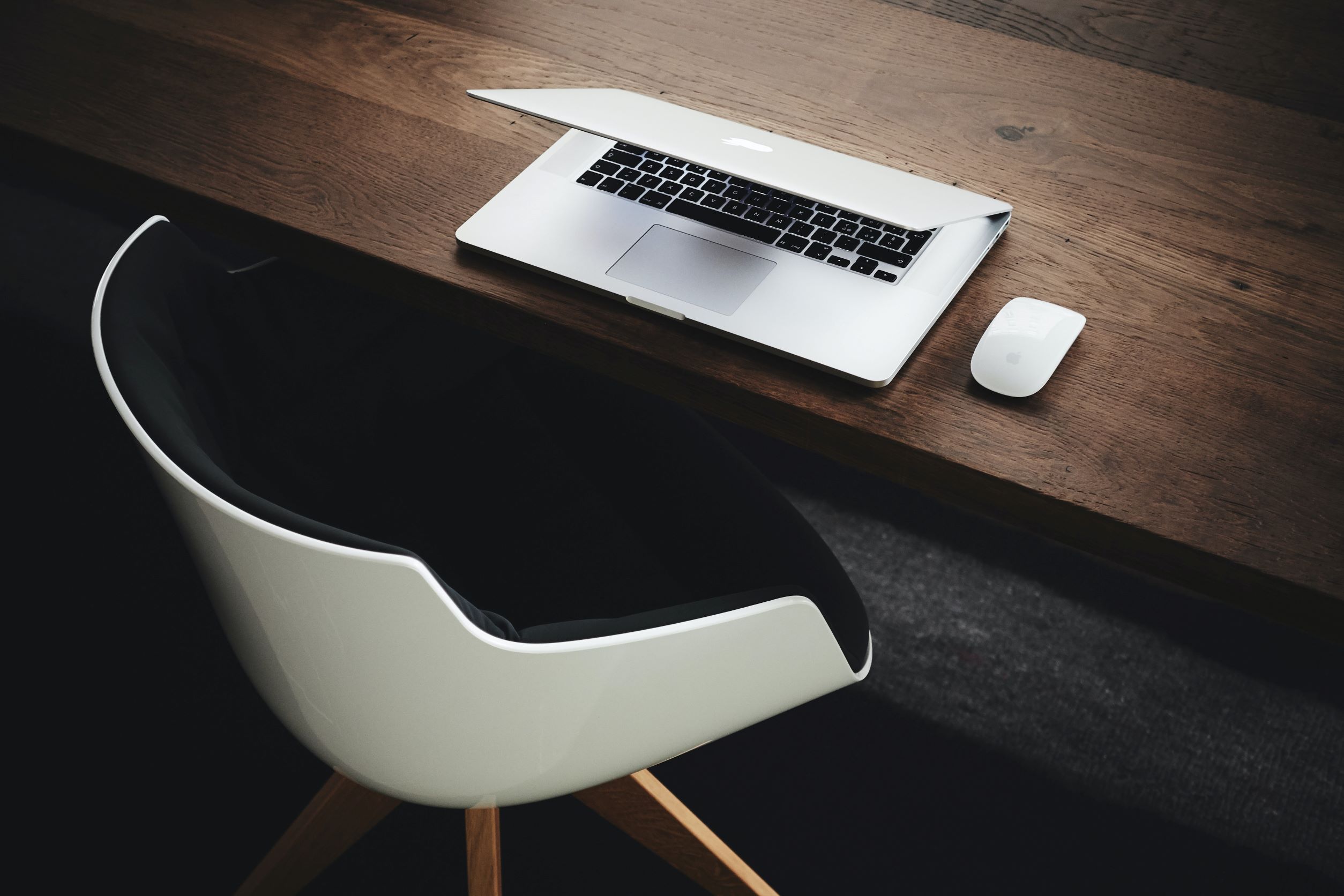 desk and laptop