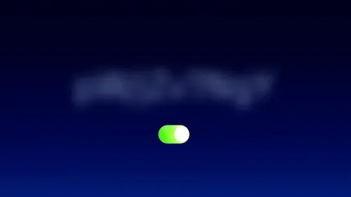 Illustration of a blurry text with a toggle that depicts privacy