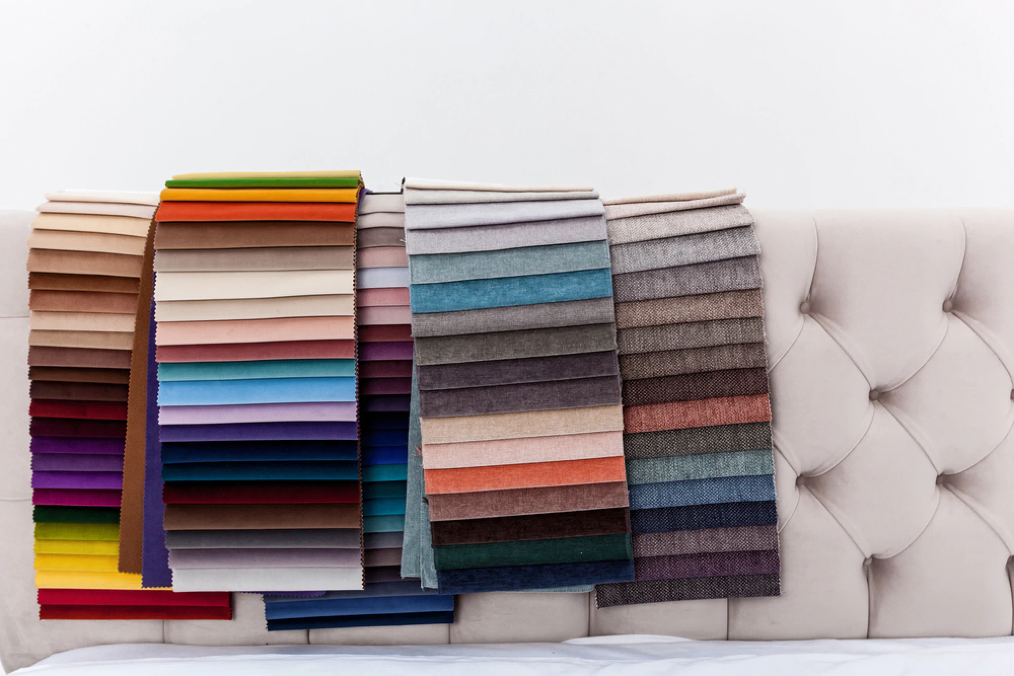 Different types of furniture fabrics