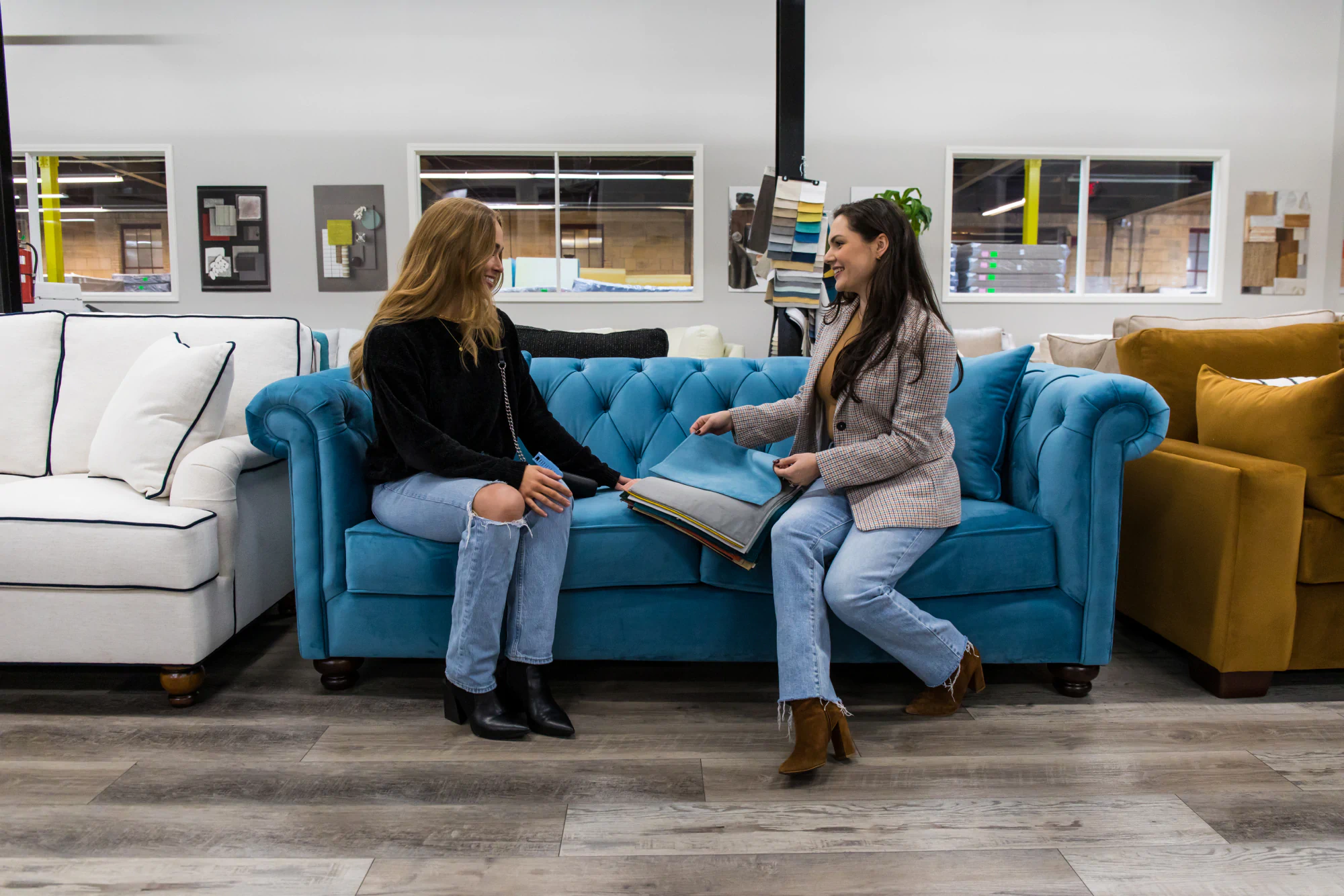 Living Designs Furniture free styling consultation with a client